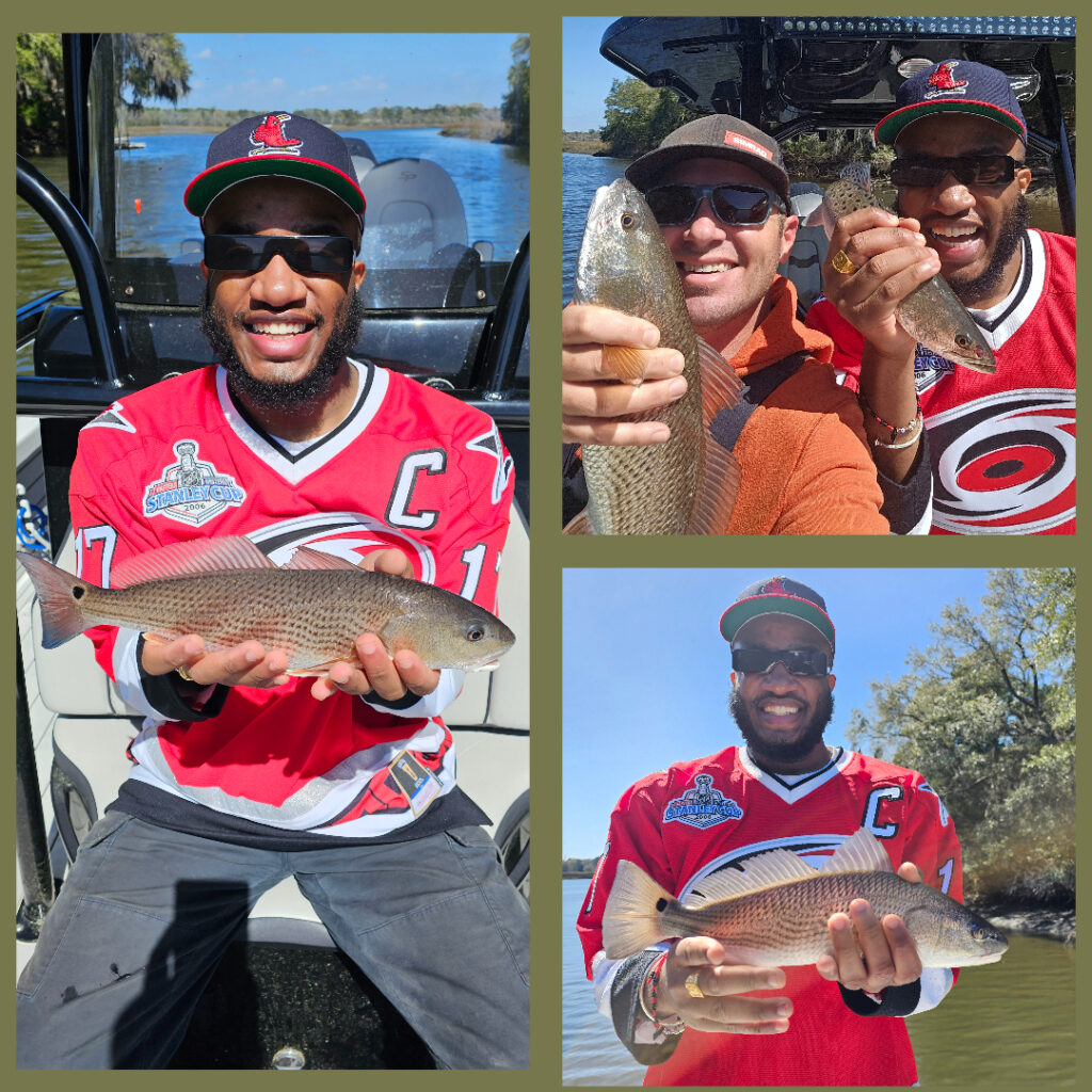 Charleston Fishing Charters - Customer Thomas and Captain Ronnie fishing inshore