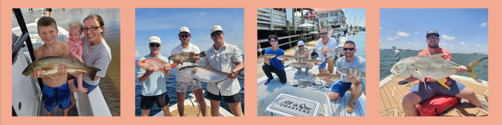 Collage of Charleston Fishing Charters with All In One Charters